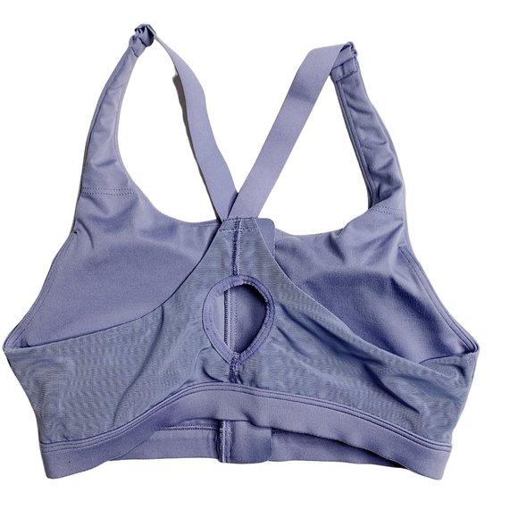 Gymshark Light Purple Full Zip Padded Sports Bra Adjustable Mesh Back Keyhole S - Picture 5 of 9